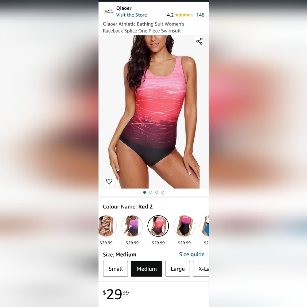 NWT Qiaoer One Piece Swimsuit